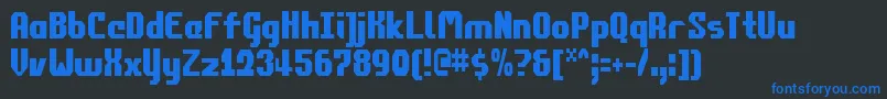 Commonv2c Font – Blue Fonts on Black Background