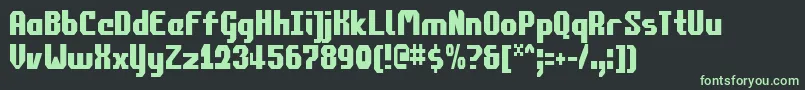 フォントCommonv2c – 黒い背景に緑の文字