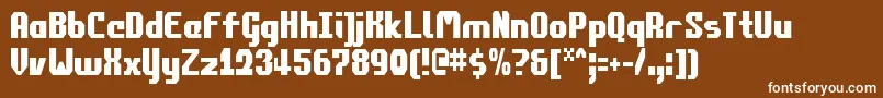 Шрифт Commonv2c – белые шрифты на коричневом фоне