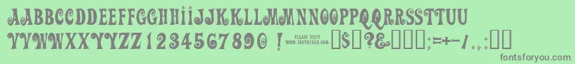 Action Font – Gray Fonts on Green Background