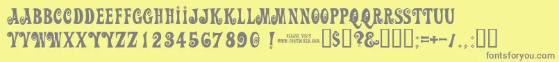 Action Font – Gray Fonts on Yellow Background