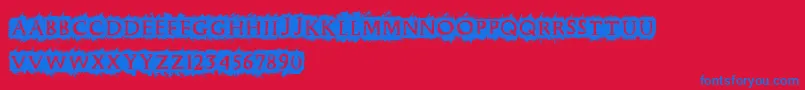 Cfpunkforever Font – Blue Fonts on Red Background