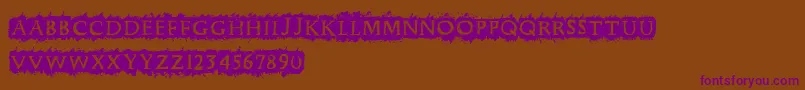 Cfpunkforever Font – Purple Fonts on Brown Background