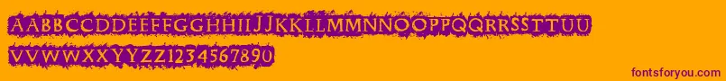Cfpunkforever Font – Purple Fonts on Orange Background