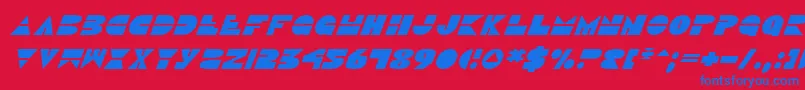 DiscoDuckItalic Font – Blue Fonts on Red Background