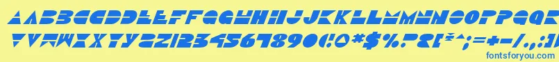 DiscoDuckItalic Font – Blue Fonts on Yellow Background