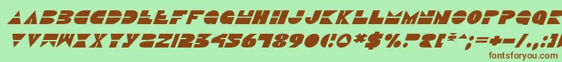 DiscoDuckItalic Font – Brown Fonts on Green Background