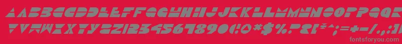 フォントDiscoDuckItalic – 赤い背景に灰色の文字