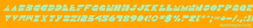 DiscoDuckItalic Font – Green Fonts on Orange Background