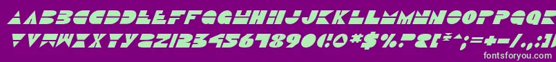 DiscoDuckItalic Font – Green Fonts on Purple Background