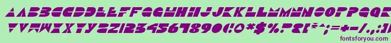 DiscoDuckItalic Font – Purple Fonts on Green Background