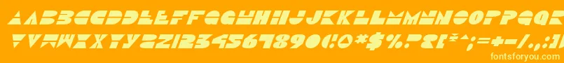 DiscoDuckItalic Font – Yellow Fonts on Orange Background