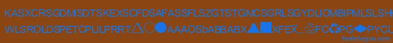 EsriCommodities Font – Blue Fonts on Brown Background