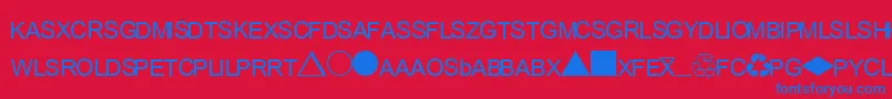 EsriCommodities Font – Blue Fonts on Red Background