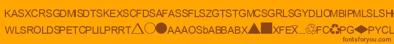 EsriCommodities Font – Brown Fonts on Orange Background