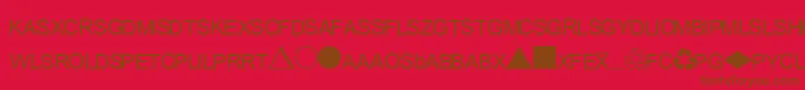 EsriCommodities Font – Brown Fonts on Red Background