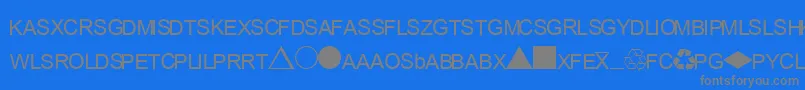 フォントEsriCommodities – 青い背景に灰色の文字