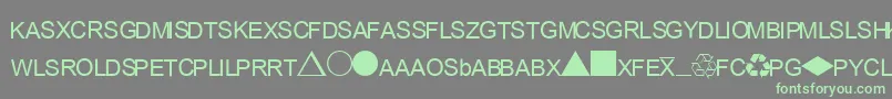 EsriCommodities Font – Green Fonts on Gray Background
