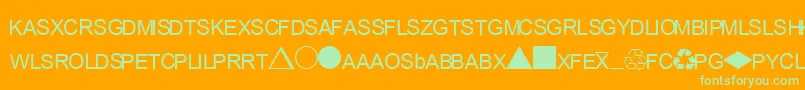 EsriCommodities Font – Green Fonts on Orange Background