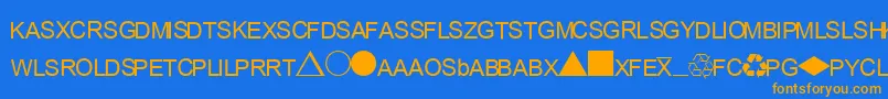 EsriCommodities Font – Orange Fonts on Blue Background