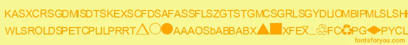 EsriCommodities Font – Orange Fonts on Yellow Background
