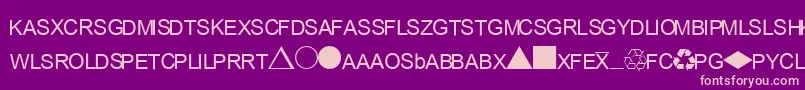 EsriCommodities Font – Pink Fonts on Purple Background