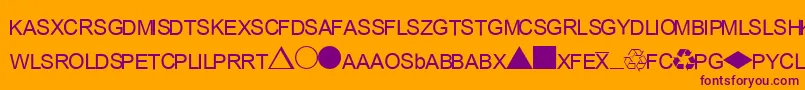 EsriCommodities Font – Purple Fonts on Orange Background