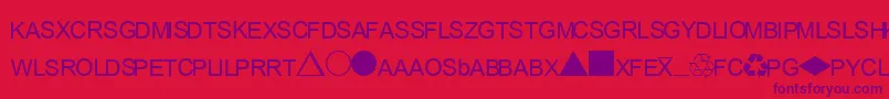 EsriCommodities Font – Purple Fonts on Red Background