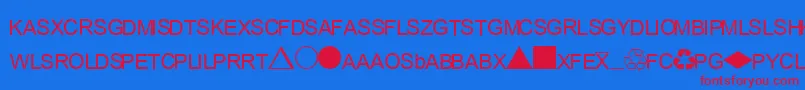 EsriCommodities Font – Red Fonts on Blue Background