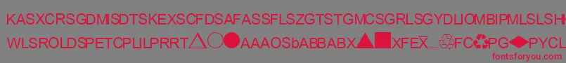 EsriCommodities Font – Red Fonts on Gray Background
