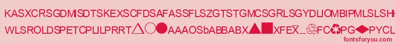 EsriCommodities Font – Red Fonts on Pink Background