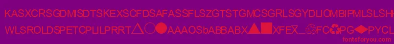 Czcionka EsriCommodities – czerwone czcionki na fioletowym tle