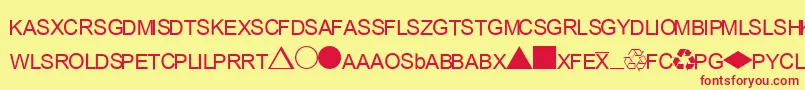 EsriCommodities Font – Red Fonts on Yellow Background