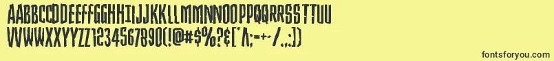 Strangerdangerexpand Font – Black Fonts on Yellow Background
