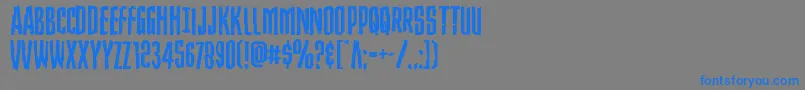 Strangerdangerexpand Font – Blue Fonts on Gray Background