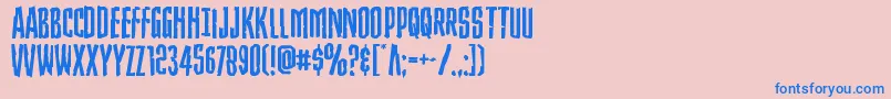 Strangerdangerexpand Font – Blue Fonts on Pink Background