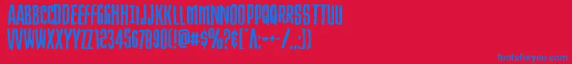 フォントStrangerdangerexpand – 赤い背景に青い文字