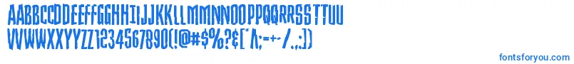 Strangerdangerexpand Font – Blue Fonts on White Background