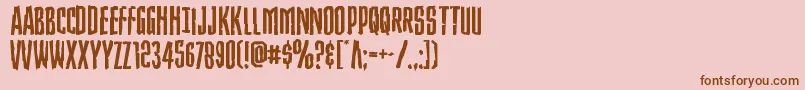 Strangerdangerexpand Font – Brown Fonts on Pink Background
