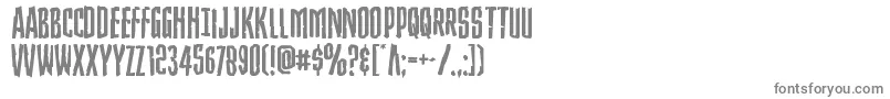 フォントStrangerdangerexpand – 白い背景に灰色の文字