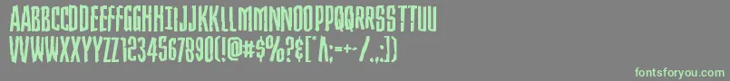Strangerdangerexpand Font – Green Fonts on Gray Background