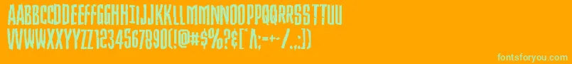 Strangerdangerexpand Font – Green Fonts on Orange Background