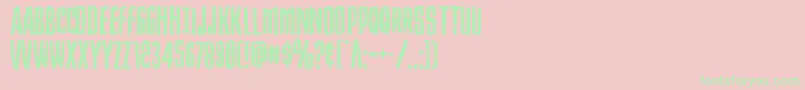 Strangerdangerexpand Font – Green Fonts on Pink Background
