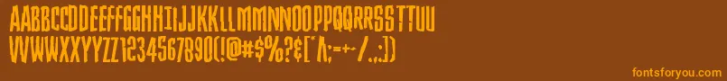 Strangerdangerexpand Font – Orange Fonts on Brown Background