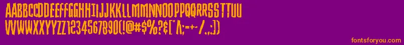 Strangerdangerexpand Font – Orange Fonts on Purple Background