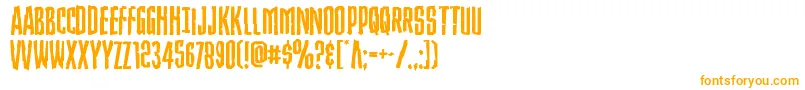 Strangerdangerexpand Font – Orange Fonts on White Background