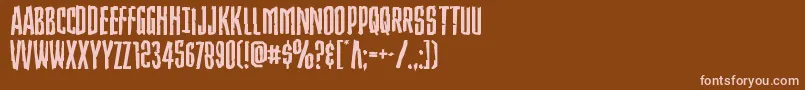 Strangerdangerexpand Font – Pink Fonts on Brown Background