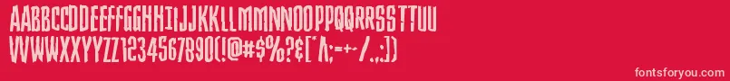 Strangerdangerexpand Font – Pink Fonts on Red Background