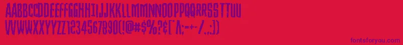 Strangerdangerexpand Font – Purple Fonts on Red Background