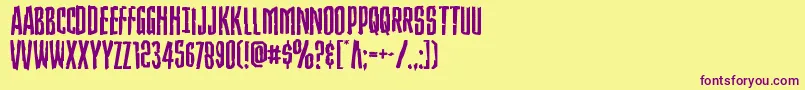 Strangerdangerexpand Font – Purple Fonts on Yellow Background